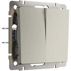 Изображение Выключатель двухклавишный (дымчатый матовый) W1220004