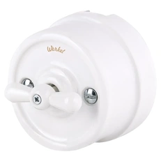 Изображение Выключатель на 4 положения двухклавишный (белый) Ретро W5620001